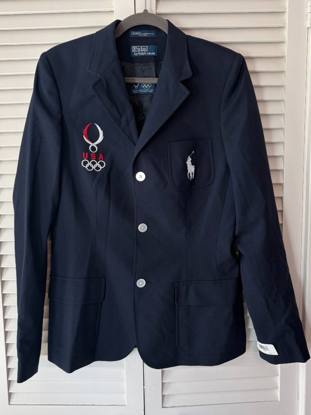 NWOT Polo Ralph Lauren women 2008 Olympics blazer 10 Tall navy opening ceremony